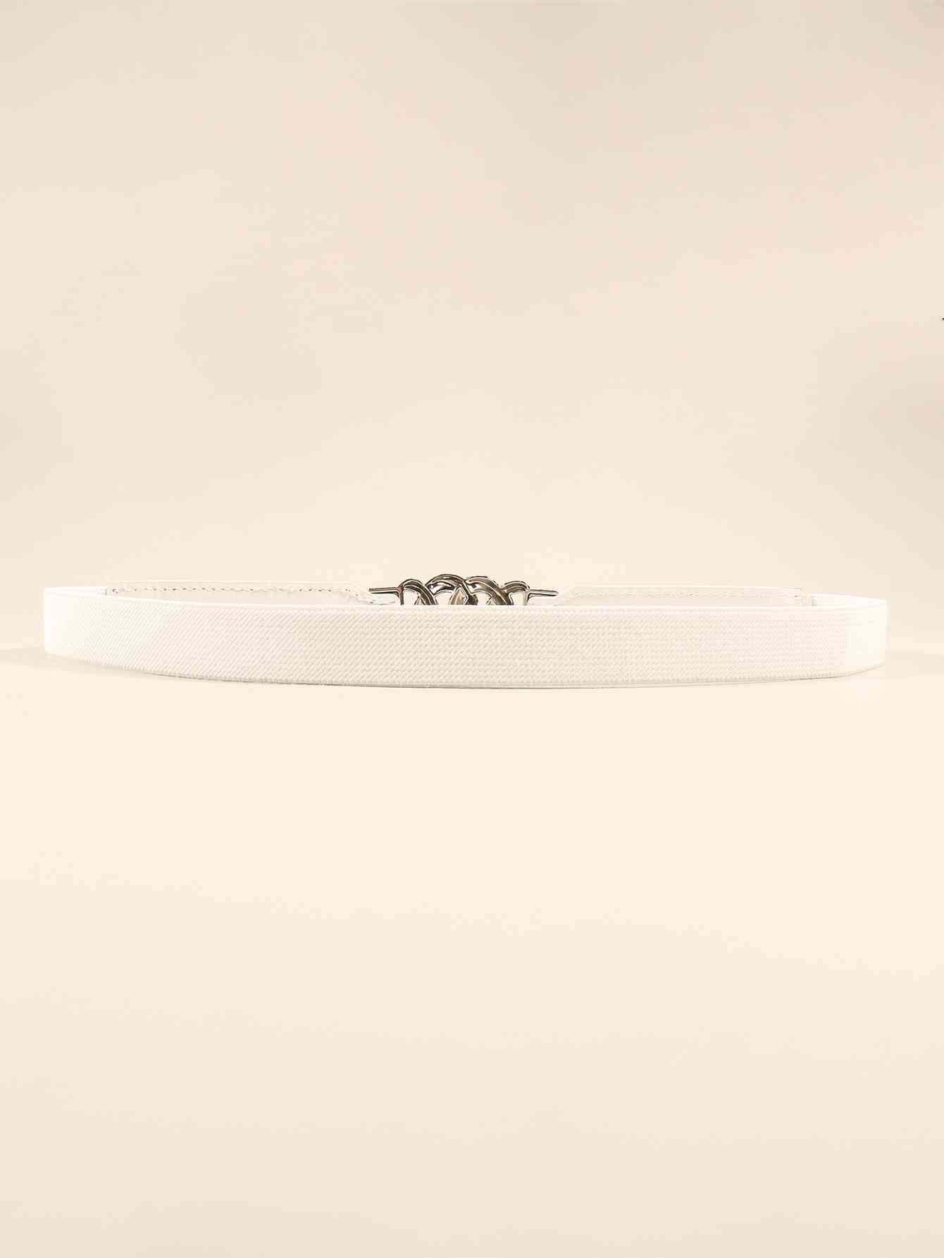 Zinc Alloy Buckle Elastic PU Belt