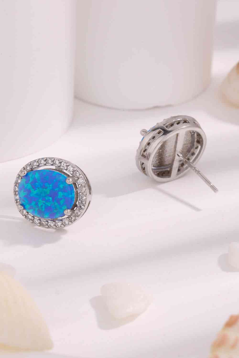 Opal Round Earrings