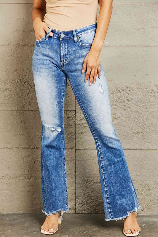 BAYEAS Izzie Mid Rise Bootcut Jeans