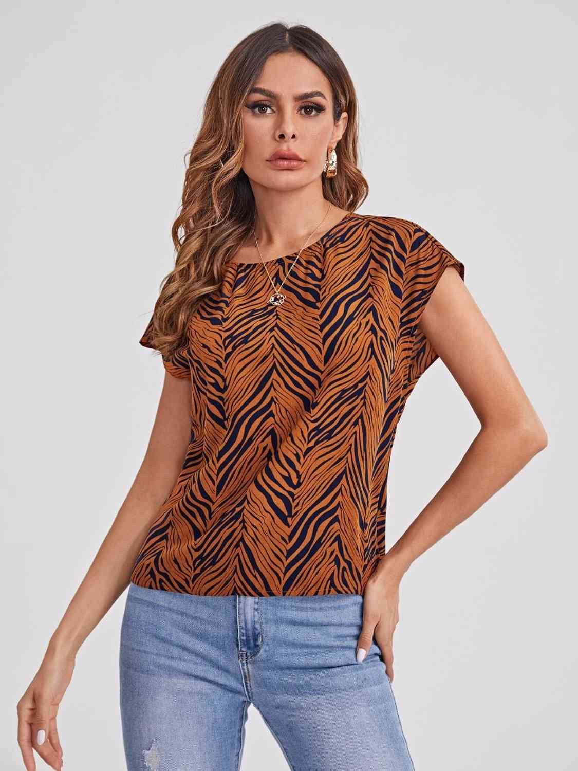 Twisted Open Back Blouse