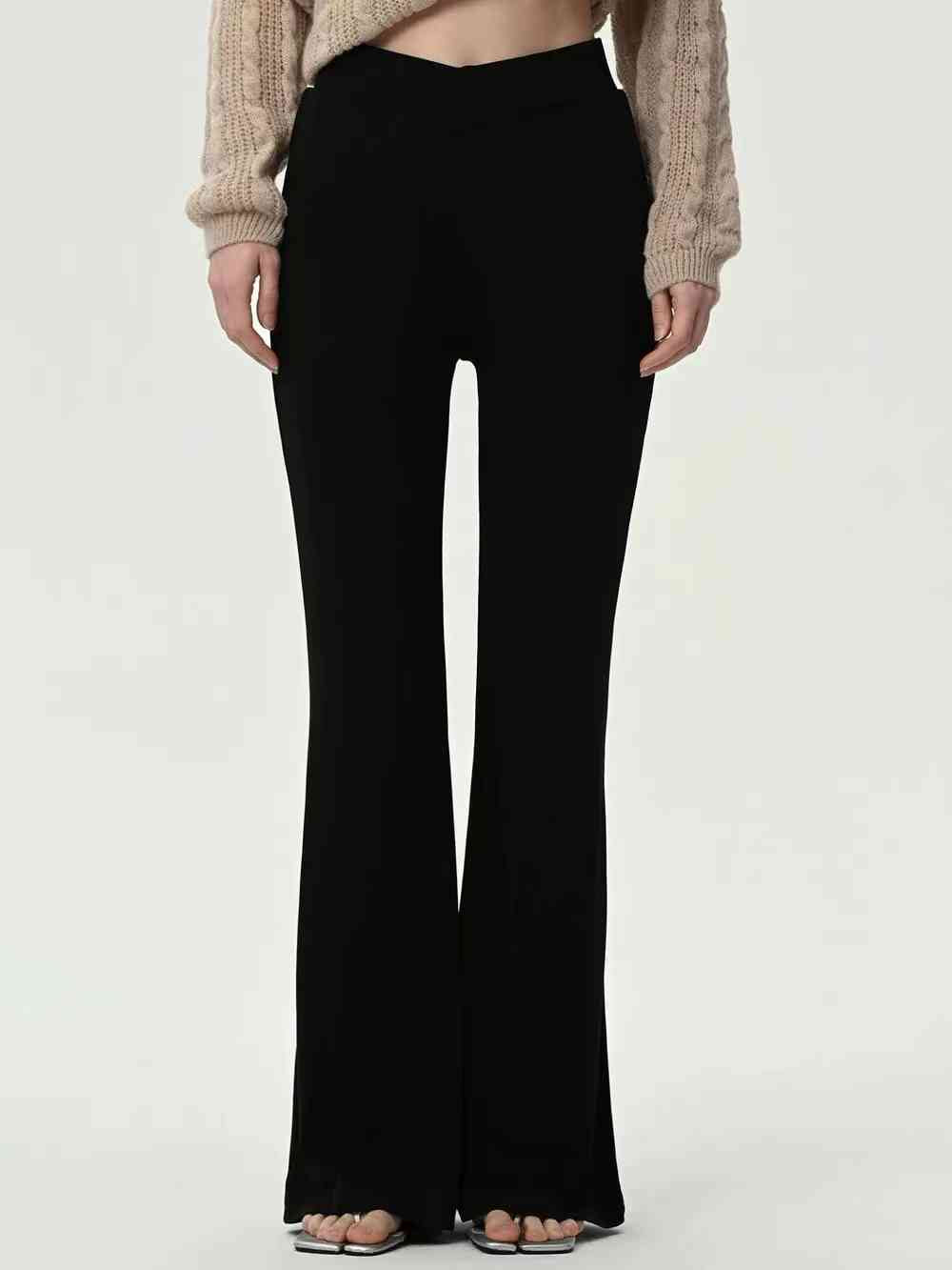 High Waist Flare Leg Pants