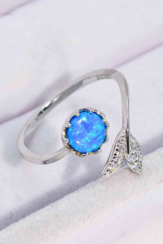 Opal Fishtail Bypass Ring