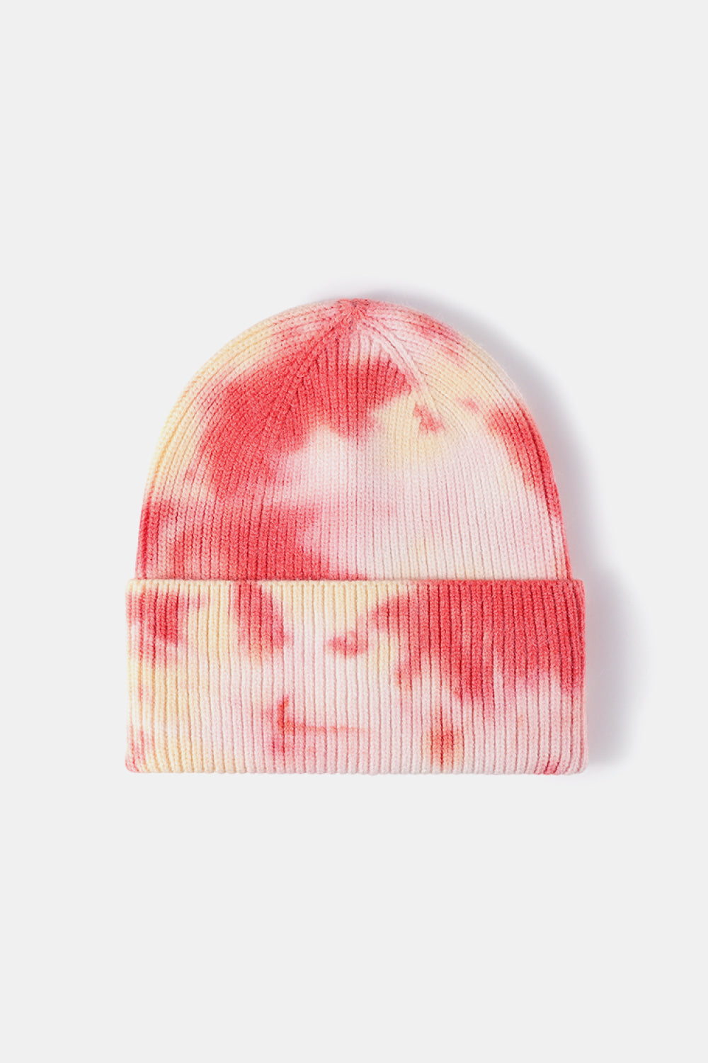 Tie-Dye Cuffed Rib-Knit Beanie Hat