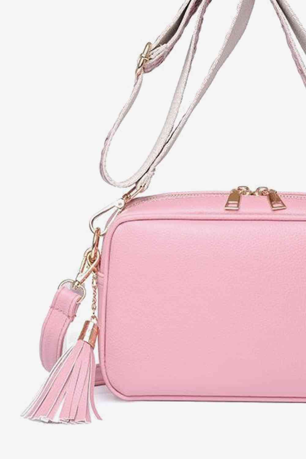 PU Leather Tassel Crossbody Bag