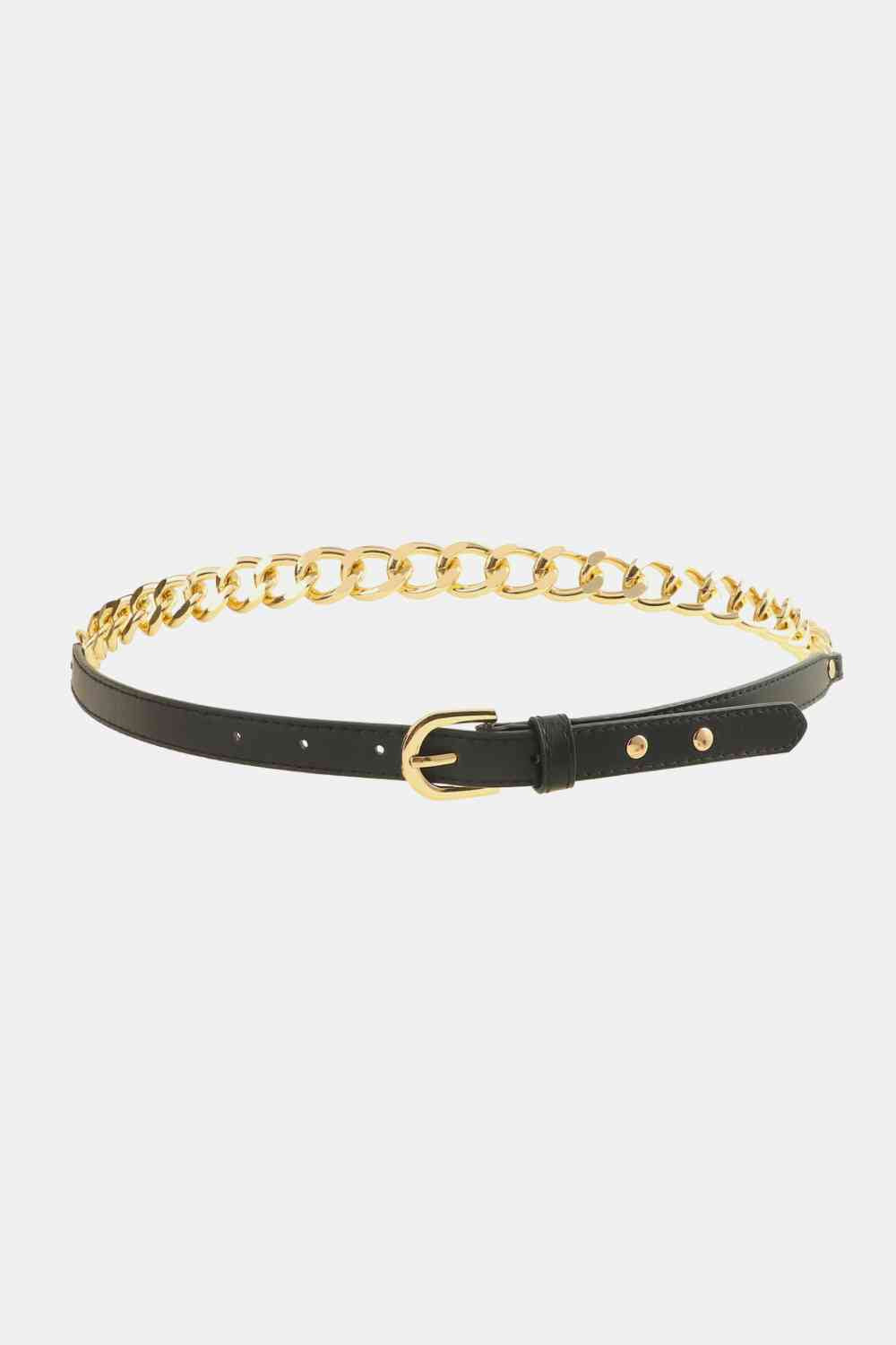 PU Leather Chain Belt