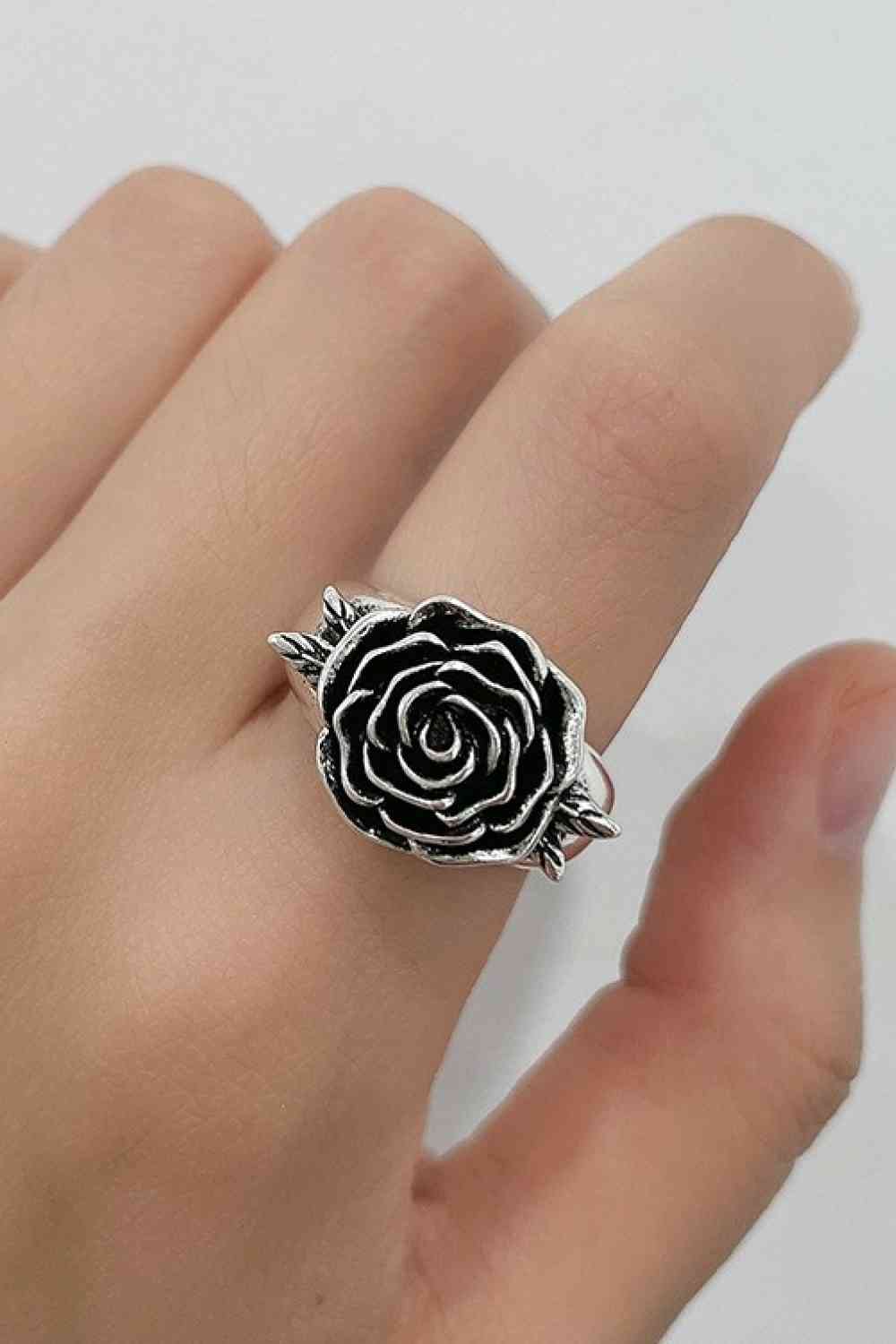 Rose 18K Silver-Plated Ring