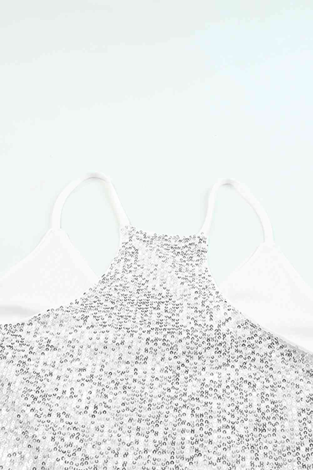 Sequin V-Neck Cami Top