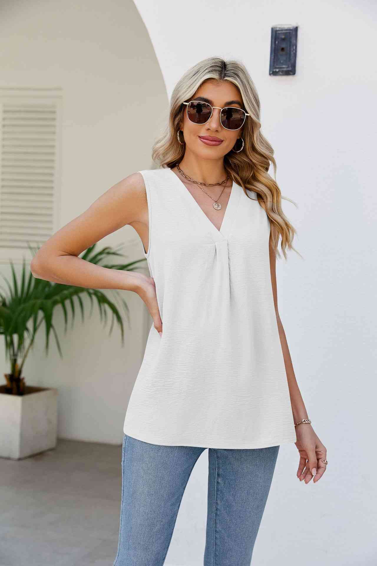 V-Neck Tunic Tank Top