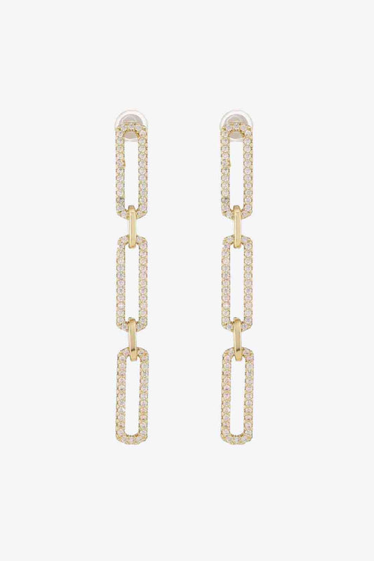 Rhinestone Chunky Chain Drop Earrings