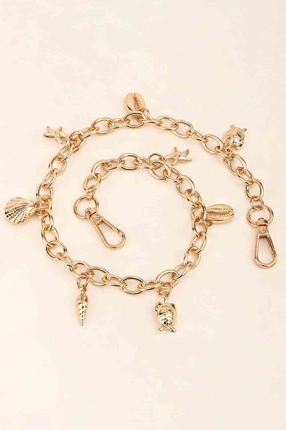 Sea Element Charm Iron Chain Belt