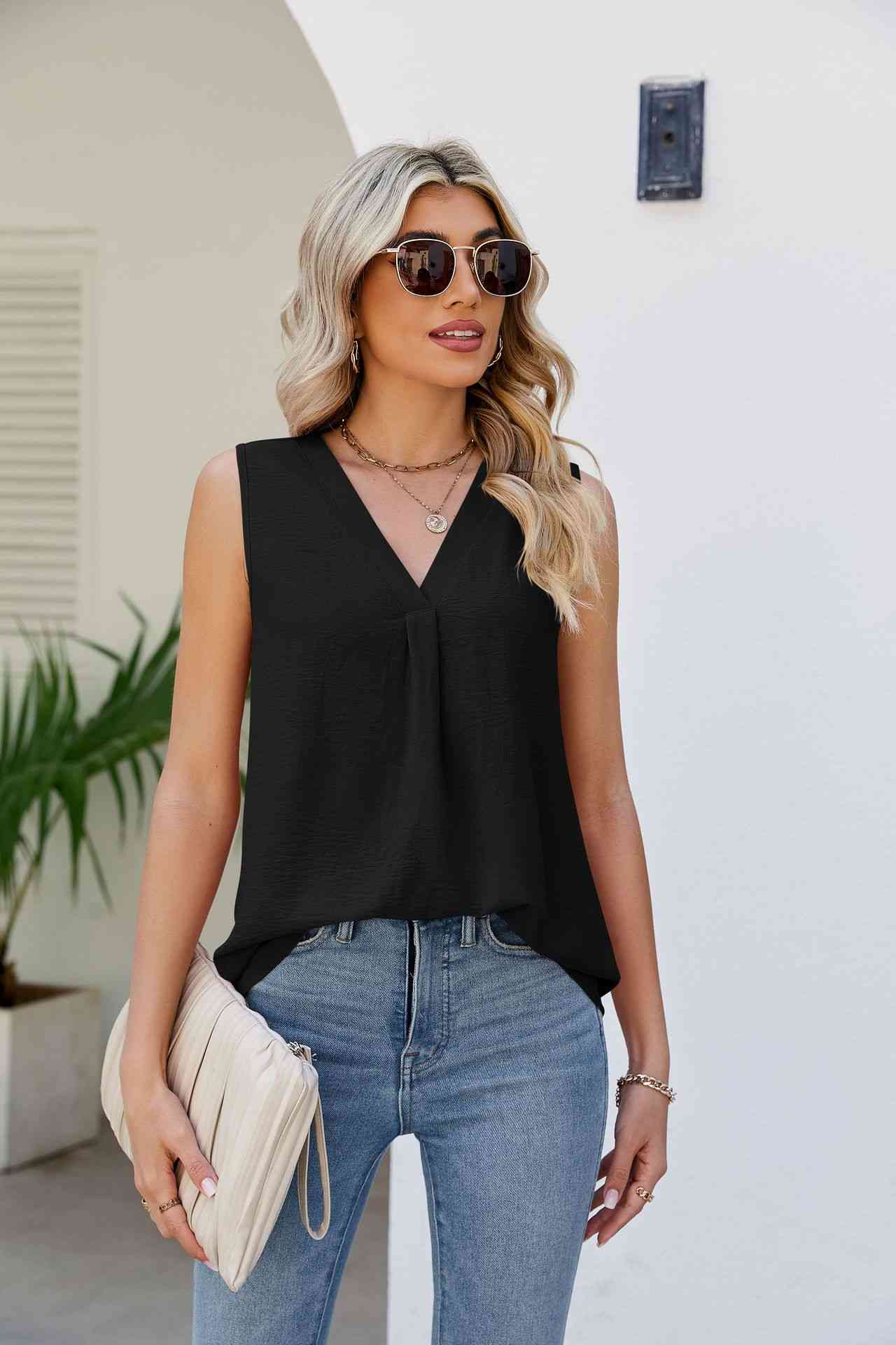 V-Neck Tunic Tank Top