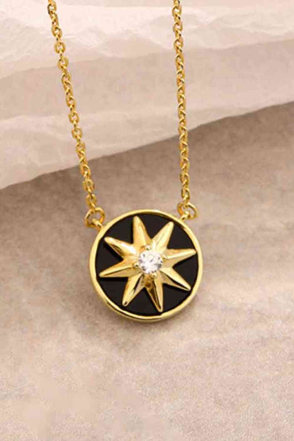 Cubic Zirconia Star Pendant Necklace