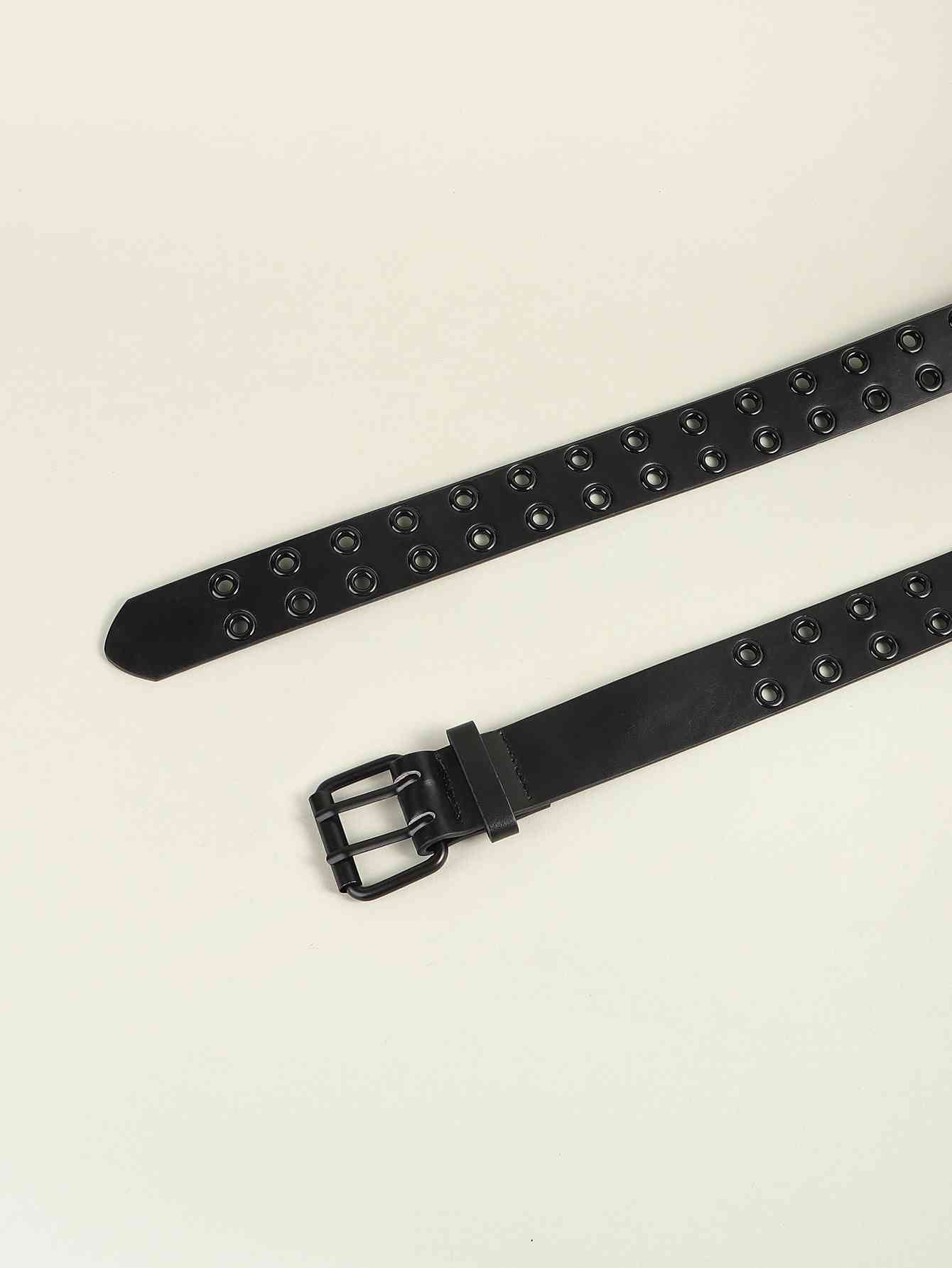 Grommet PU Leather Belt