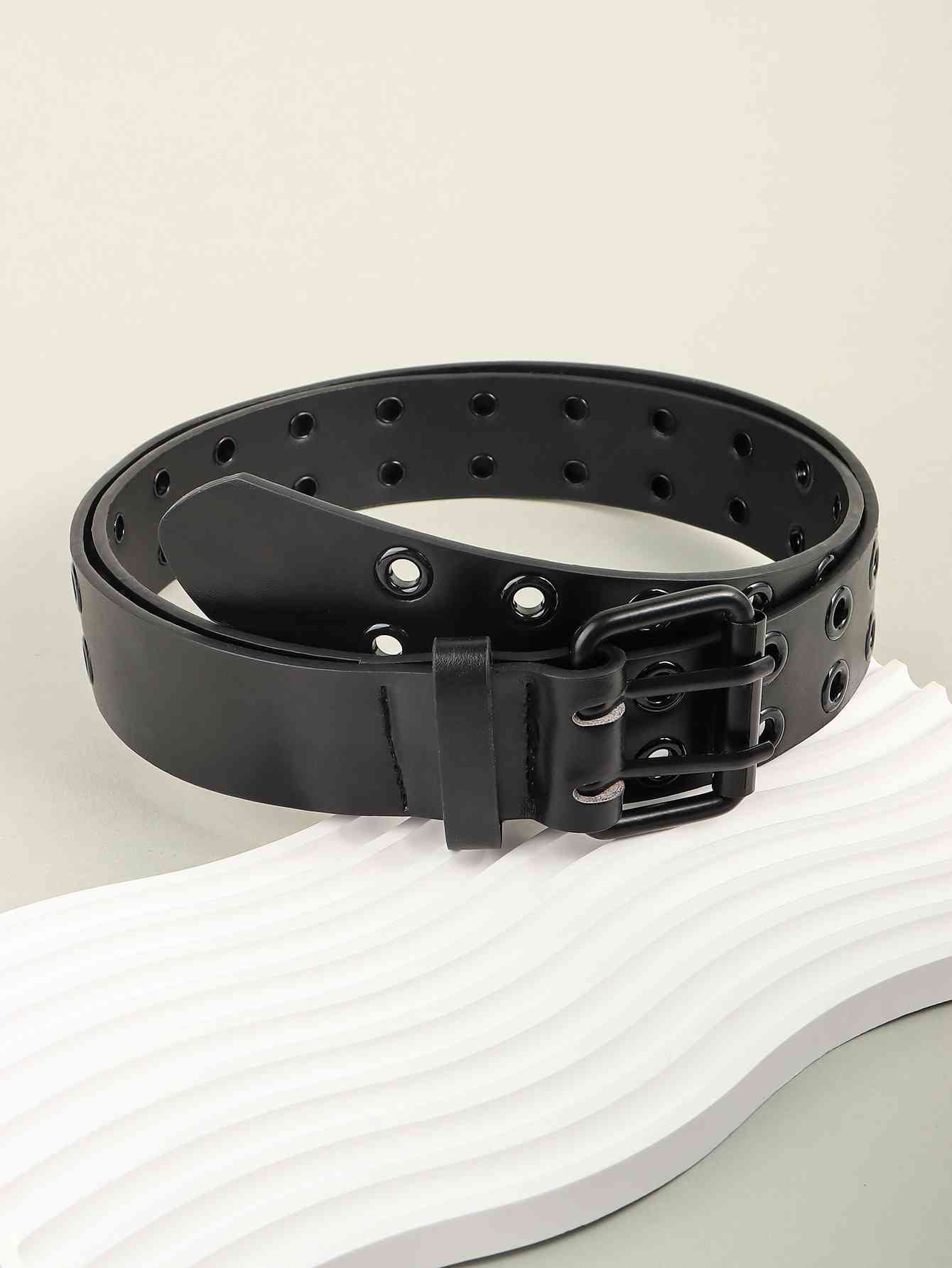 Grommet PU Leather Belt