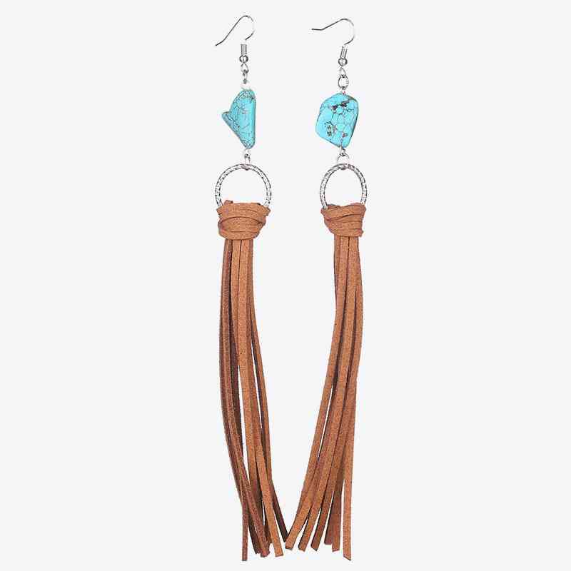 Turquoise Fringe Detail Earrings