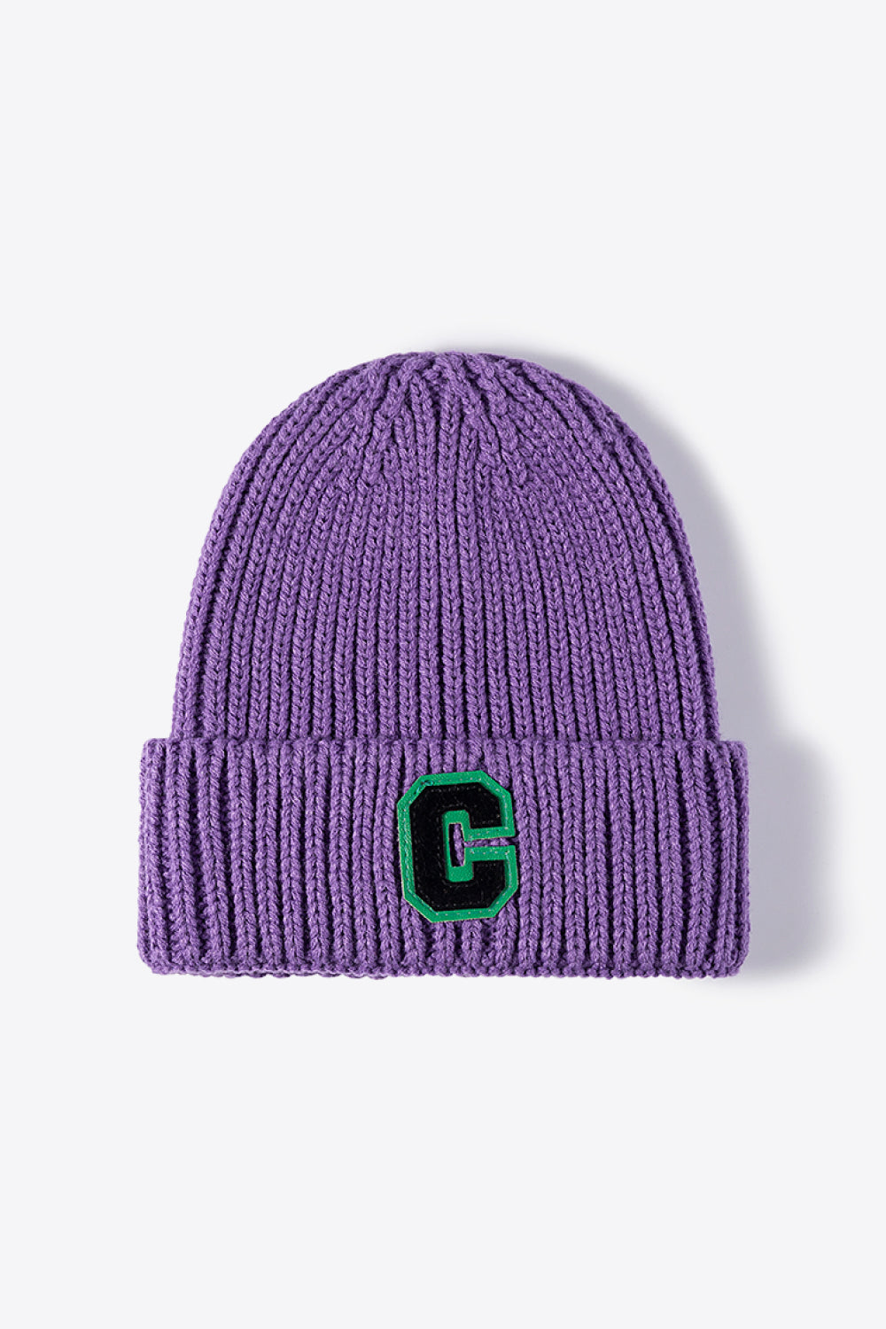 Letter C Patch Cuffed Beanie