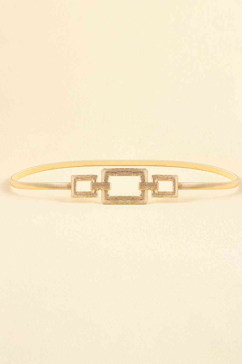 Square Shape Zinc Alloy Buckle Iron Belt