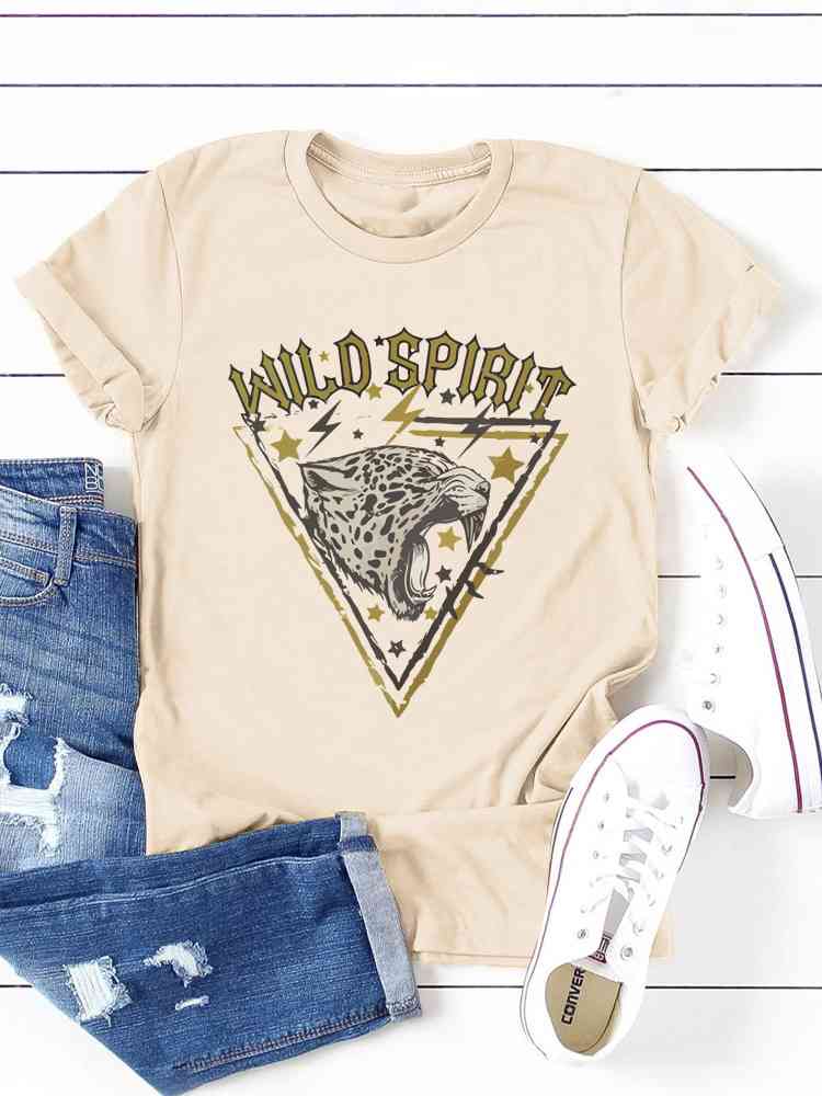 WILD SPIRIT Graphic Short Sleeve T-Shirt