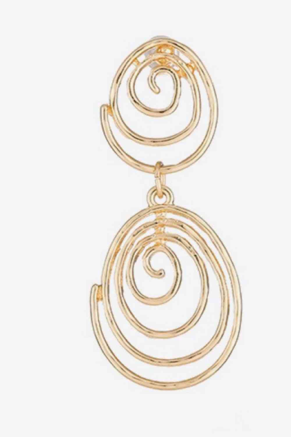 18K Gold-Plated Alloy Spiral Earrings